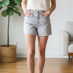 Rag & Bone Maya Gray High Rise Shorty Short 27